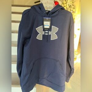 NEW WITH TAGS Under Armour Men’s Hoodie – Navy Blue – Size XL